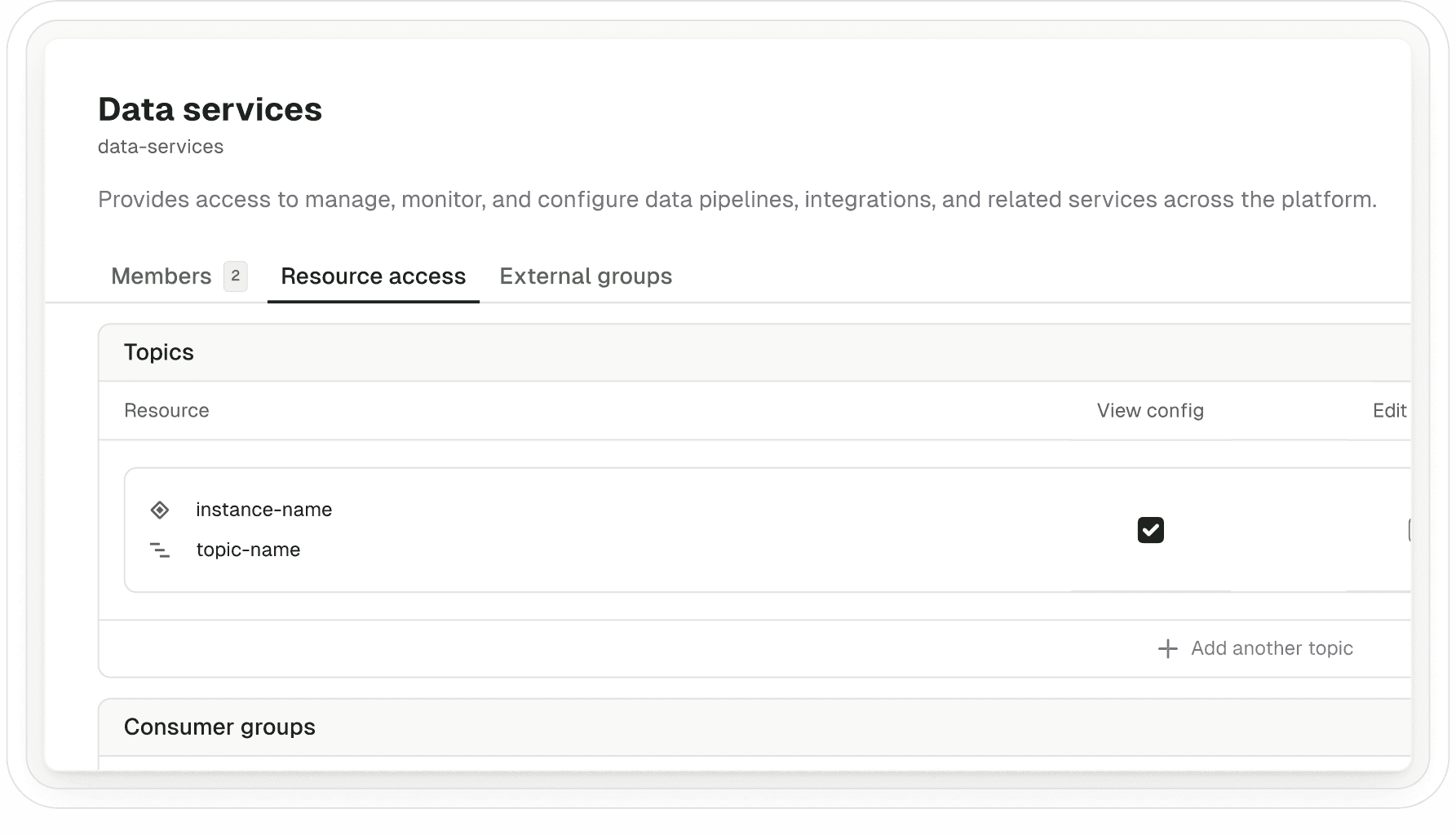 Topic Policy Controls
