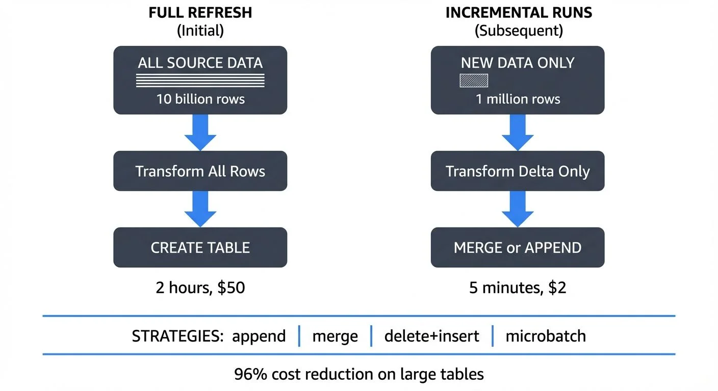 dbt Incremental Processing
