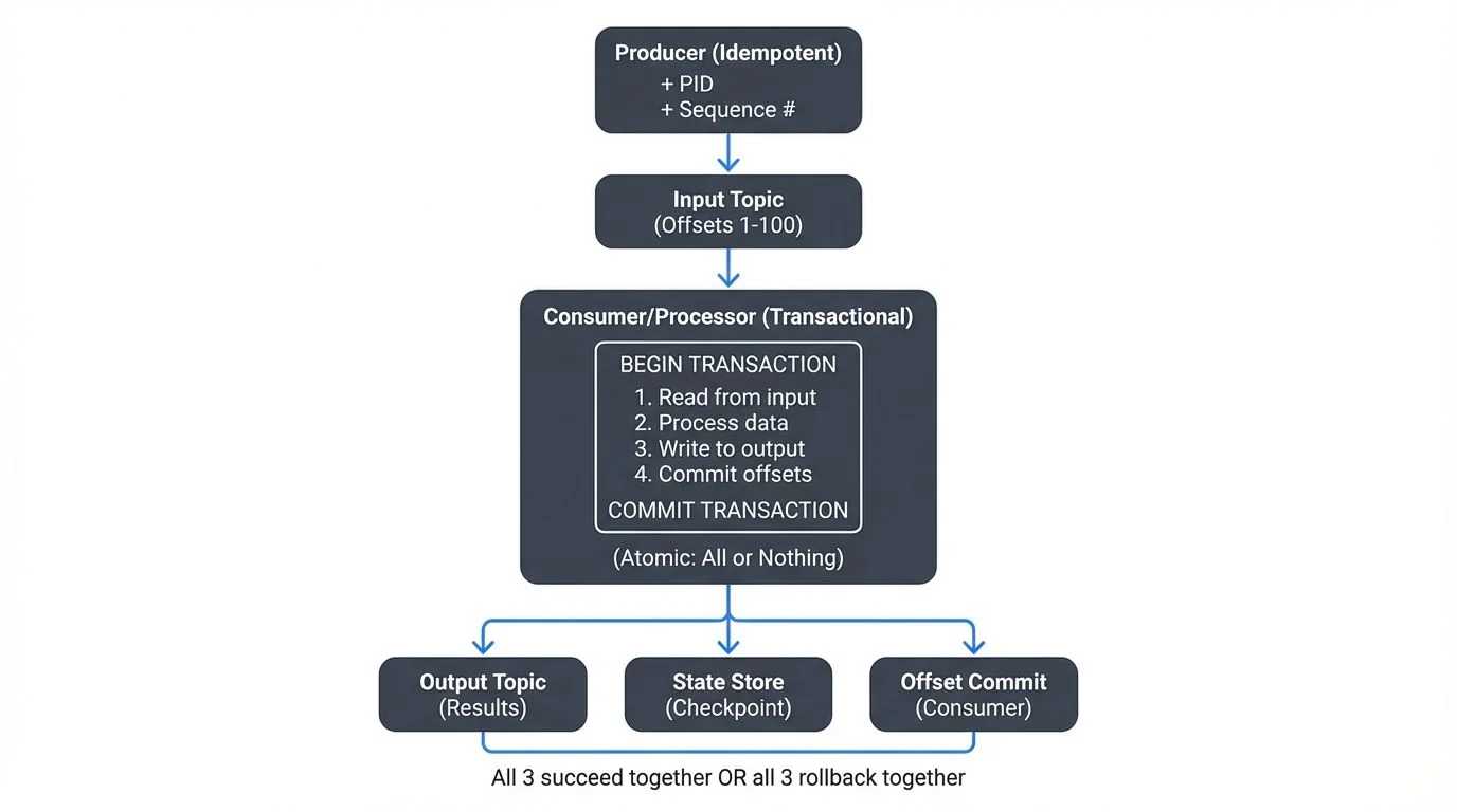 Exactly-once semantics flow