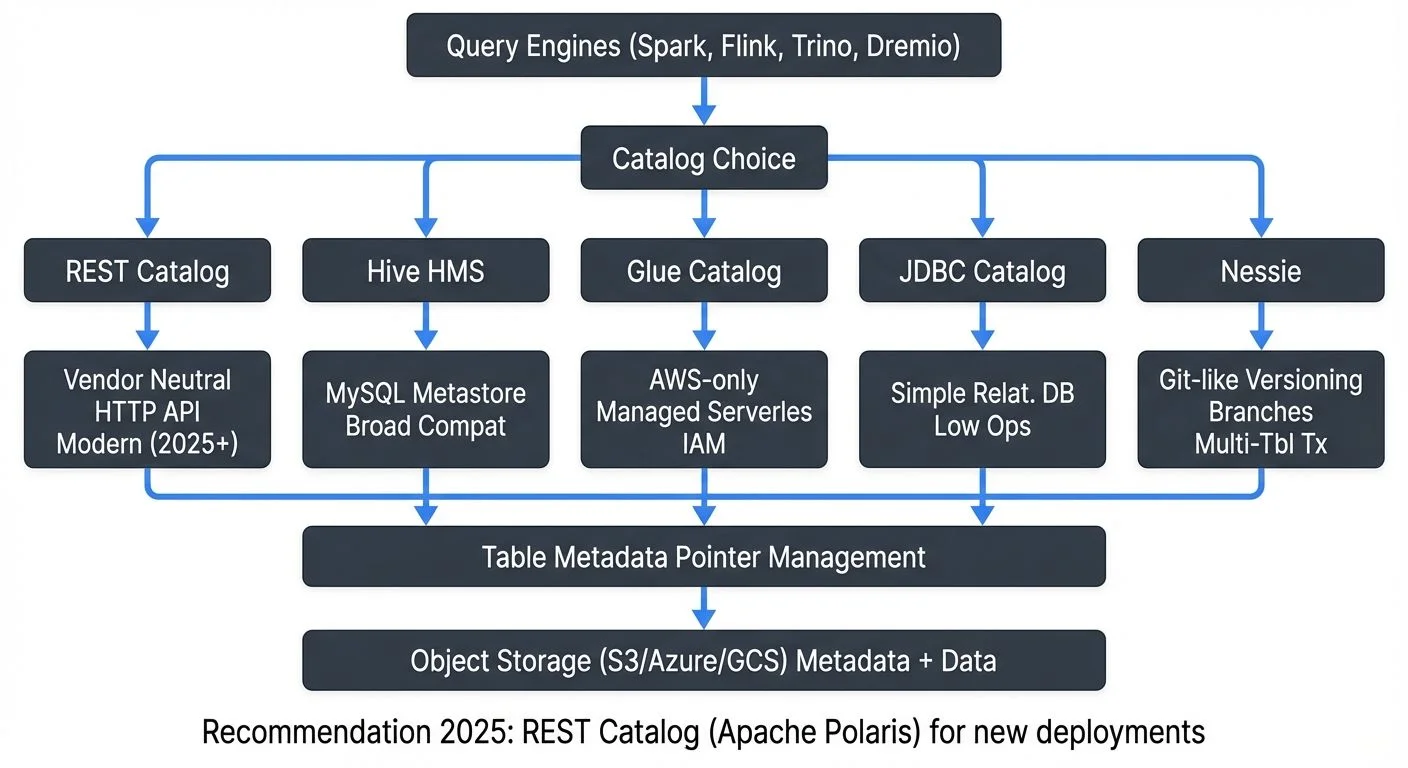 Comparison of Iceberg catalog implementations