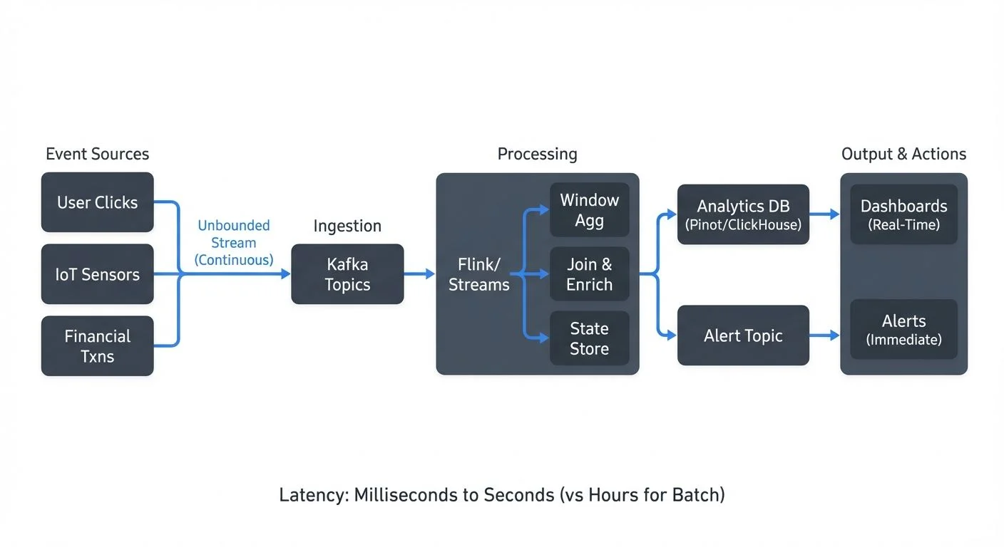 Real-time analytics streaming architecture
