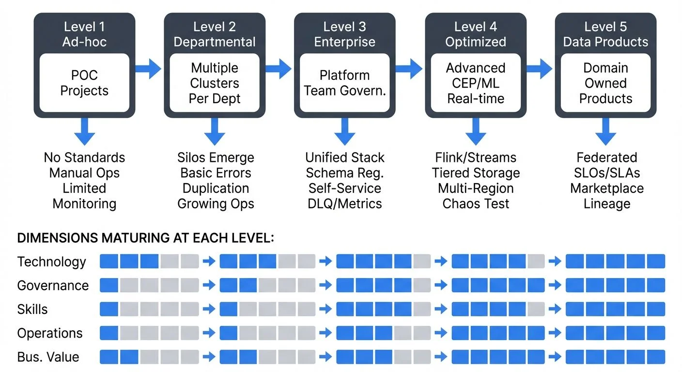 Streaming maturity progression from experimental to data products